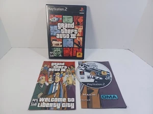 Grand Theft Auto III (PS2 Sony PlayStation 2) W/ Map/Poster + Manual CIB Tested - Picture 1 of 4