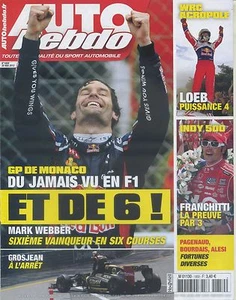 AUTO HEBDO Nr. 1859 vom 30. Mai 2012 GP MONACO INDY 500 WRC AKROPOLIS - Bild 1 von 1