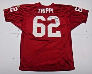 Camiseta Charley Trippi Usada 1947 Campeonato Cardinal Reunión Firmada  - Imagen 1 de 8