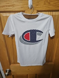 Champion Boys White T-Shirt - Authentic Athleticwear - Small - Picture 1 of 6