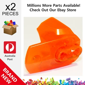 2x Genuine LEGO™ Transparent Neon Orange Hero Factory Armor with Ball 90640 - Picture 1 of 2