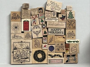 Lote de estampillas de goma montadas en madera You Pick vacaciones de Navidad temporadas actualizado 21/06 - Imagen 1 de 210