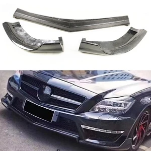 For 2011-2014 Mercedes Benz W218 CLS63 AMG Front Spoiler Carbon Fiber 1 Set BLK - Picture 1 of 9