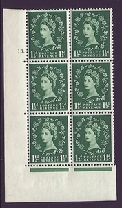 S26e variety 1½d Wilding Edward Wmk Cyl 13 Dot perf type A(E/I) UNMOUNTED MINT - Picture 1 of 1