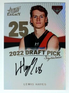 2023 Select AFLLegacy Draft Pick Firma *DORADO* DPSG25 Lewis Hayes Essendon - Imagen 1 de 3