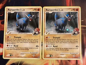 2x Pokémon TCG Rampardos GL LV. 63 Holo Rare 11/111 Rising Rivals 2009 NM Cards