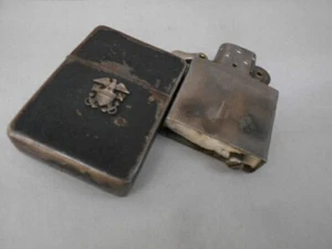 Vintage Zippo 1942 WW2 Zippo US Air Corps Badge 4 Barrel Hinge Oil Lighter - Bild 1 von 5