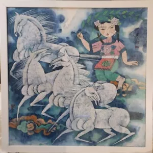 Quadro cinese "GRU" AUTENTICO DI NIU LIANHE (40 1/4" X 40 1/4") - Foto 1 di 15