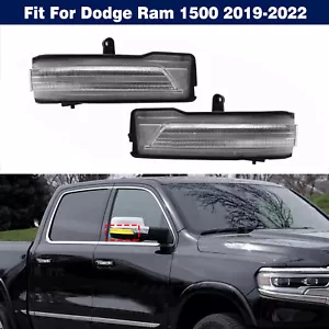 Luz de señal de giro de espejo lateral LED secuencial transparente para Dodge Ram 1500 2019-2022 - Imagen 1 de 12