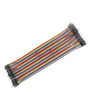 40pcs 40cm 2.54mm M-M or M-F Single 1pin Male to Male Jumper Wire Cable Cables - Picture 1 of 3