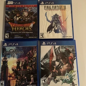 PS4 Game Lot (Guilty Gear, Kingdom Hearts, Dragon Quest, Final Fantasy) - Picture 1 of 5