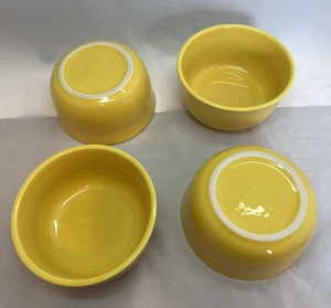 Vintage Homer Laughlin HLC Fiesta Sunflower 5 7/8" Gusto Chili Soup Bowls 4 Set - Picture 1 of 18