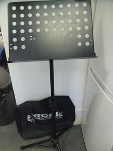 Proel Italy Professional metal music stand. Adjustable, in a carrying bag - Picture 1 of 12
