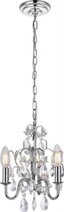 Kaede Collection Chrome Pendant Light with Crystals - Picture 1 of 1