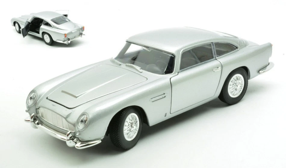Modellino auto scala 1:24 ASTON MARTIN DB5 1964 SILVER diecast modellismo sta... - Immagine 1 di 1
