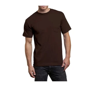 Mens Easton Brown St. John's Bay Pocketed Legacy Tee Short Sleeve Size M New - Picture 1 of 3