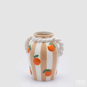 EDG Enzo De Gasperi Vase Orangen H 22 D 16 CM Keramik Green - Bild 1 von 2