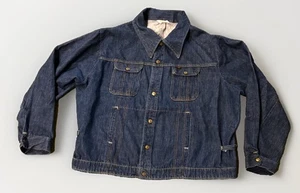 Vtg 70s 80s Key Imperial Mens 4 Pocket Denim Jean Jacket Trucker USA Size XL - Picture 1 of 9