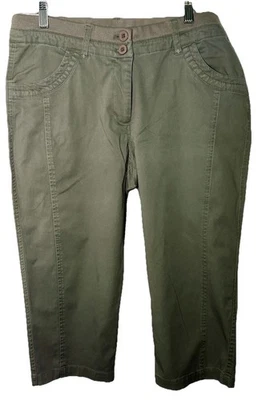 Pantalones de vestir recortados Briggs verde oliva talla 10 petite informales Normcore Foto 1 de 4