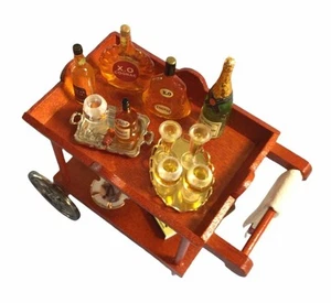 Carro de servir para caballeros miniatura para casa de muñecas Reutter de porcelana - Imagen 1 de 4