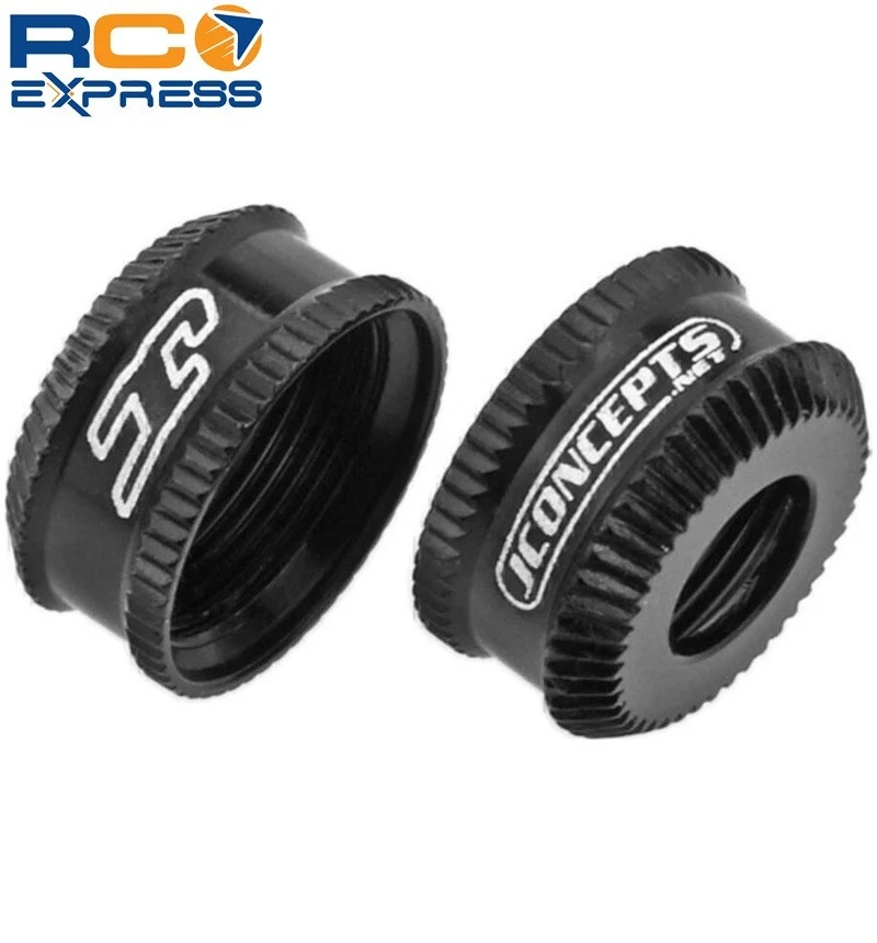 JConcepts Fin VCS Shock Bottom Cap Black 2 pieces JCO2492-2 - Image 1 of 1