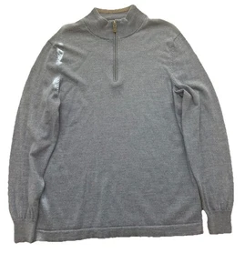 Suéter Joseph Abboud 1/4 Cremallera Para Hombre Talla XL 100% Lana Merino Extra Fina Cuello Simulado - Imagen 1 de 8