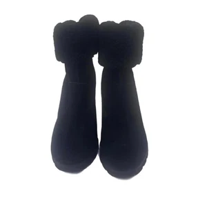 UGG Kyra 1009318 Damenstiefel Lammfell versteckter Absatz Keilabsatz schwarz Wildleder Größe 6 - Bild 1 von 6