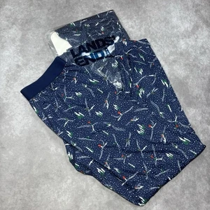 Lands End Herren Medium Base Layer Thermaskin NEU Top & Bottom Set blau Skifahrer - Bild 1 von 11