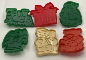 Vintage Kunststoff Weihnachten Ausstechformen 6 Stück - Bild 1 von 2
