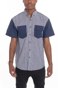 Men's Casual Short Sleeve Button Down Shirts - Picture 1 of 12