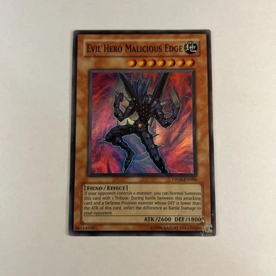 Yugioh! MP Evil Hero Malicious Edge - DP06-EN006 - Super Rare - 1st Edition Ligh - Image 1 of 2