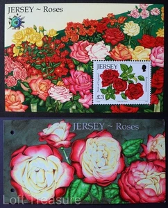 Estampillas de Jersey: Paquete de presentación "Jersey Roses" MNH £3,00 embalaje original M/S 2010 - Imagen 1 de 4