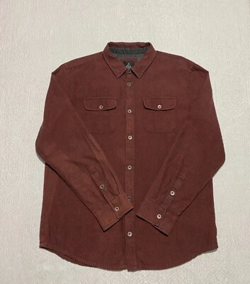 Camisa de franela PrAna manga larga abotonada para hombre talla XL roja Foto 1 de 4