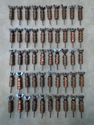 Lot Of 50 Wing Nut Draw Fasteners 1/8" Cleko Wedgelock Kwik-Loc - Image 1 of 4