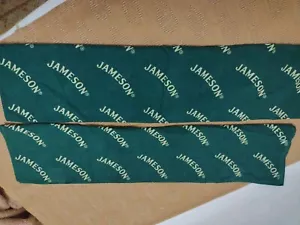 2 Jameson Whiskey Green Bandana Scarf Napkin 22" X 22". NEW - Picture 1 of 3