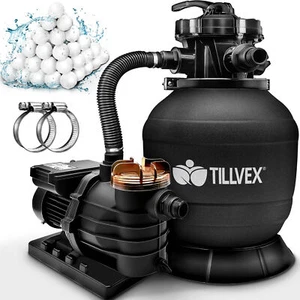 Sandfilteranlage 13200L/h Pumpe Filteranlage Sandfilter Filterkessel Pool 7 Wege - Bild 1 von 41