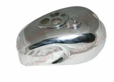 Fits For T90 Triumph 5t Speed Twin Steel Chrome Gas Petrol Fuel Tank + Cap - Imagem 1 de 4