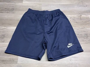 Pantaloncini corti uomo maglia Nike made in USA vintage anni 90 taglia M blu navy ricamati swoosh - Foto 1 di 7