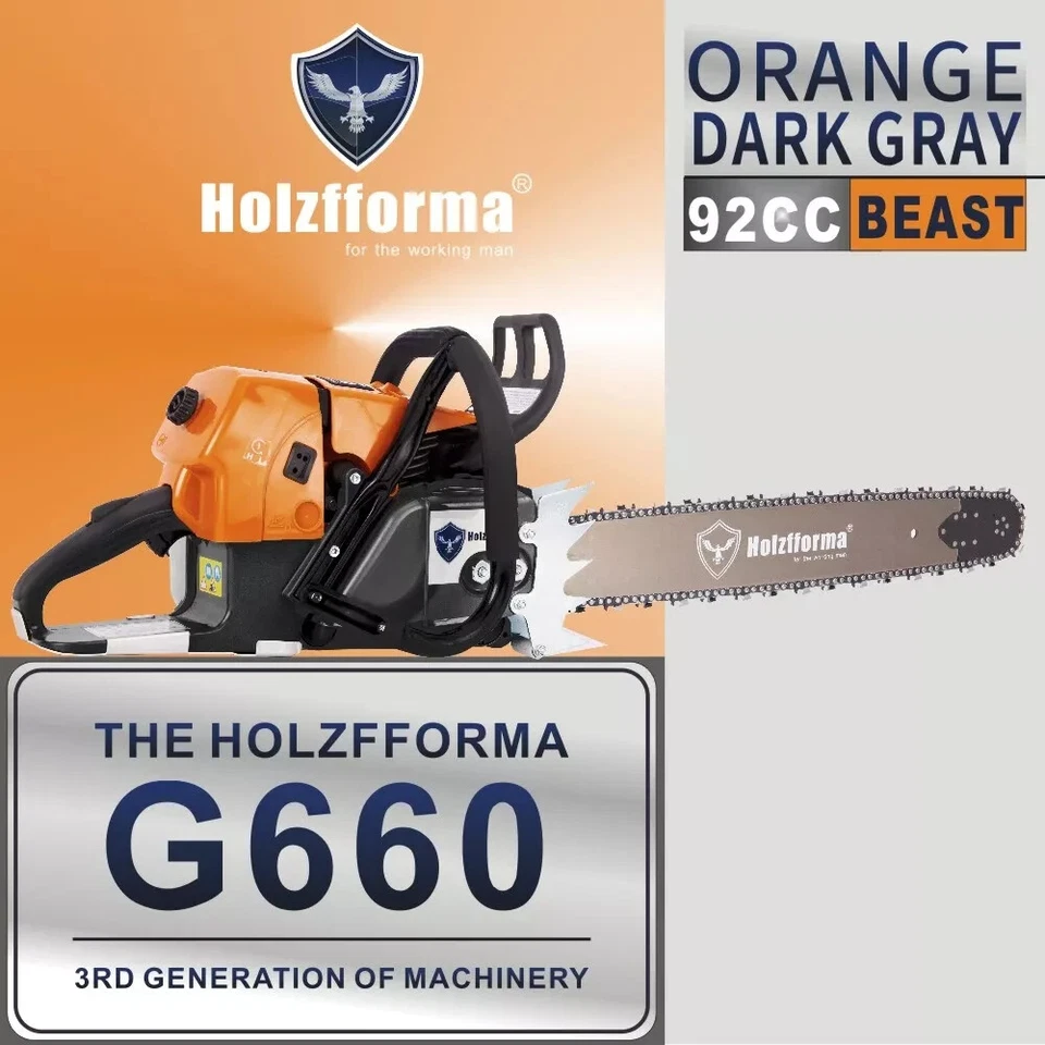 92cc Holzfforma G660 Gasoline Chain Saw Power Head With 28inch Bar & Chain