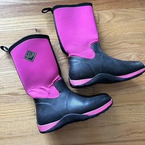 Muck Boots Kid's Size 7 Element Black/Pink KEL-401 - 170 - Picture 1 of 13