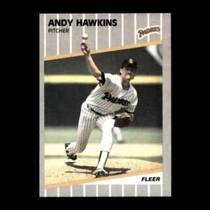 Andy Hawkins 1989 Fleer San Diego Padres #307 R322F 7 - Picture 1 of 2