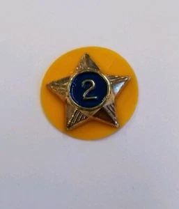 VINTAGE BSA 2 YEAR SERVICE PIN YELLOW BACK - Picture 1 of 2