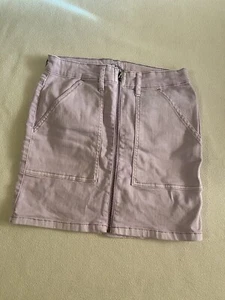 Art Class Skirt Girls XL (14-16) Zip Front Lilac Denim Mini Skirt, pockets - Picture 1 of 3