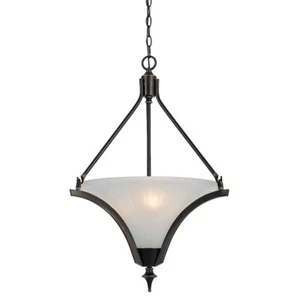 Cal Lighting Rockwood 3 Light Pendant, Bronze/Frosted, 27.5" - FX-3541-1P - Picture 1 of 1