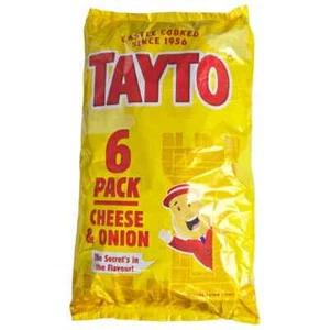 Tayto Cheese and & Onion Crisps 6x25g Original A Taste Of Home Best Snack Food - Picture 1 of 8