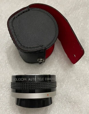Soligor Auto Tele Converter 2x Extender for Pentax Optical Camera Lens w/Case! - Image 1 of 4