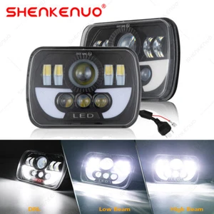 7X6 5x7 LED Headlights High Low DRL For Ford F600 F700 F800 Ft800 Dump Truck C14 - Picture 1 of 16