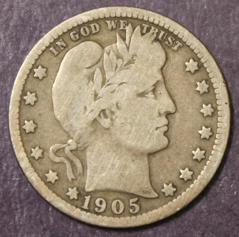 1905 Barber Quarter VG......................Lot 172 Cover