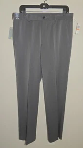 NWT MEN'S IZOD CHARCOAL 100% POLYESTER PANTS SIZE 33/32 - Picture 1 of 6