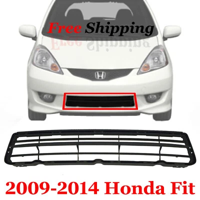 For 2009-2014 Honda Fit Front New Bumper Cover Grille Matte Black Plastic Foto 1 de 4